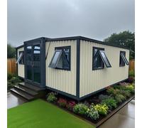 All-Weather Container House Tiny Home, Tiny House Durable with Two Bedrooms and Kitchen, Suited for Tiny Houses to Live in for Adults, Prefab Tiny Homes for Sale for Any Climate