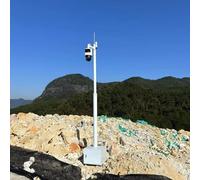 All-Weather Dome Camera Mounting Pole with Lockable Case, Mobile Security Camera Pole Mount Outdoor, Metal Free Standing Monitor Bracket Stand(3.5m (11.5ft))