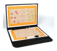 All-Weather Double-Sided Volleyball Dry Erase Board, Foldable Volleyball Lineup Board, Water-Based Pen and Magnetic Chess Pieces, for Training