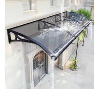 All-Weather Front Door Canopy Storm Win 12 Features Hidden Rubber Seal & Large Gutter Maintenance-Free & Durable (100x250cm)