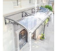 All-Weather Front Door Canopy Wind Resint Level 12 Hidden Rubber Seal Lar Gutter Maintenance-Free 120x60cm - Perfect for Home Protect