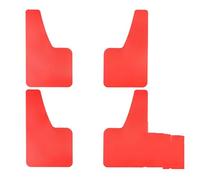 All Weather Mud Car Universal Black RED Carbon Fiber Effect Splash Guards Mud Flaps Molded Mudguards Fender Cover(4pcs Red)