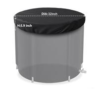 All Weather Outdoor Ice Bath Cover for Cold Plunge Tubs, Waterproof and Dustproof, Elastic Design Prevents Cover from Blowing Away (32 * 5.9 inches)