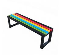 All-Weather Outdoor Park Bench - Metal Frame Wooden Seating for 2-3 People, 860 lbs Capacity, Perfect for Patios, Balconies, Yards, Schools (Black, 70.8 inch)