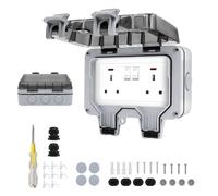 All-Weather Outdoor Power Station: 2-Gang IP66 Waterproof Socket | with 3m/10m Armoured Cable & Neon Indicators | Frost/UV Resistant | Safe for Ponds, Tools & Christmas Lights | DIY Install in Minutes