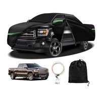 All Weather Protection Car Cover, Compatible with 2019-2023 GMC Sierra 1500 Crew Cab, 210T 6-Layer Professional Outdoor Full Car Cover with Combination Lock and Large Storage Bag