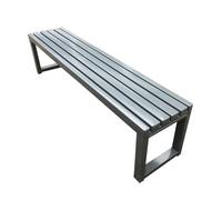 All-Weather Resistant Outdoor Backless Bench Heavy-Duty Patio Seating Stylish Gray Design 150cm/59.1in High Load-Bearing Garden Bench