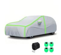 All-Weather Snowproof Car Cover for Mercedes Classe E Break 2009-2016 Waterproof Full Covers Windproof Outdoor Cover with Zipper, Reflective Strips, UV Snow Rain Protection, All Season