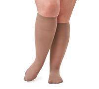 All Woman Alber's 40 Denier Microfibre Extra Wide Knee-highs/Pop Socks PACK OF 5 (Cafe au Lait)