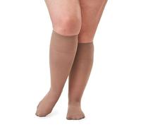 All Woman Extra Wide 40 Denier Microfibre Knee-highs/Pop Socks Alber's PACK OF 10 (Cafe au Lait)