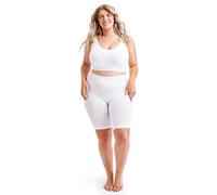 All Woman Plus Size Long Leg Anti Chafing Knickers (Single Pair) (30-36, White)