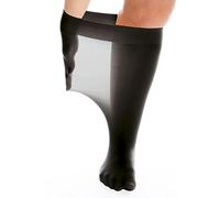 All Woman Super Wide Knee Highs 120 Denier 85 cm Stretch 3 PACK (Black)