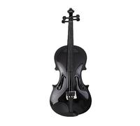 All Wood Polished Violin Beginner Adult Black White Pink Glossy Violin Musical Instrument (Color : 4/3 bk)