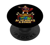 All World Stage Jacques Quotation Shakespeare Comedy Play PopSockets Adhesive PopGrip