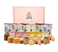 All Year Cheer 12 Pack Biscuit Tea Gift - Bulk Letterbox Gifts & Snack Hampers | Luxury Afternoon Tea Set, Biscuit Hamper & Food Gifts | Shortbread, Christmas Hamper & Tea Gift Set