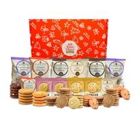 All Year Cheer 12 Pack Biscuit Tea Gift - Christmas Letterbox Gifts & Snack Treats | Luxury Afternoon Tea Set, Biscuit Hamper & Food Gifts | Shortbread, Christmas Hamper & Tea Gift Set