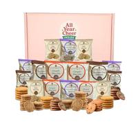 All Year Cheer Luxury Biscuit Gift Box, 32 Premium British Biscuits, Letterbox Hamper with Ginger, Oaty, Chocolate Chip, Fruit & Lemon Varieties, Perfect for Gifting