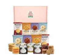 ALL YEAR CHEER Luxury Biscuits & Jam Gift Box - Border Biscuit Twin Packs with Blackcurrant, Strawberry & Orange Marmalade Jams - Premium British Treat Hamper