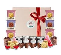 All Year Cheer Valentine’s Gift Box for Her or Him - Luxury Biscuit, Chocolate & Jam Hamper with Heart Candles - Thoughtful Romantic Food Gift for Couples, Friends & Family