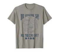 All You Can Eat - Fun Food Design with Japanese Text T-Shirt