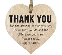 All You Do Is Truly Appreciated - Hanging Wooden Heart Sign Plaque Thank you Gifts for Teachers - Light Wood Hearts Signs, Thank You Teacher Gifts, Thank You Plaque, Teacher Leaving Present