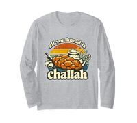 All You Knead is Challah Bread Jewish Baking Shabbat Shalom Long Sleeve T-Shirt