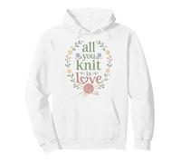 ALL YOU KNIT IS LOVE Knitting Pullover Hoodie