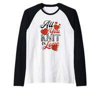 All You Knit is Love Knitting Raglan Baseball Tee