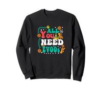 All You Need Are Evoos 60s 70s Hippy Olive Oil Sweatshirt