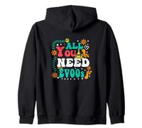 All You Need Are Evoos 60s 70s Hippy Olive Oil Zip Hoodie