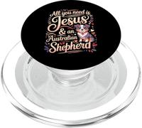 All You Need Is Jesus & An Australian Shepherd PopSockets PopGrip for MagSafe