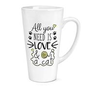All You Need is Love and A Cat 17oz Large Latte Mug Cup