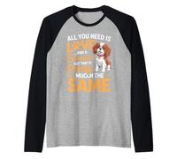 All You Need is Love and a Cavalier Funny Dog Lover Style Raglan Baseball Tee