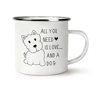 All You Need is Love and A Dog Retro Enamel Mug Cup
