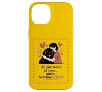 All You Need Is Love and a Newfoundland - Hug Silhouette Case for iPhone 14