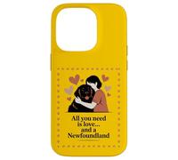 All You Need Is Love and a Newfoundland - Hug Silhouette Case for iPhone 14 Pro