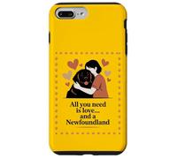 All You Need Is Love and a Newfoundland - Hug Silhouette Case for iPhone 7 Plus/8 Plus