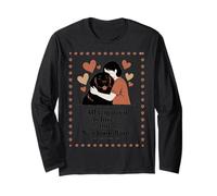 All You Need is Love and a Newfoundland - Hug Silhouette Long Sleeve T-Shirt