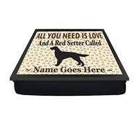 All You Need Is Love and a Red Setter Personalised Dog Breed Cushion Lap Tray Bean Bag Gift