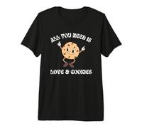 All You Need is Love and Cookies Retro 70s Cute Happy Cookie Premium T-Shirt