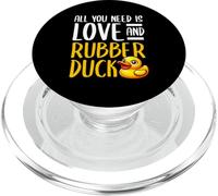 All You Need Is Love And Rubber Duck Lover Rubber Duckie PopSockets PopGrip for MagSafe