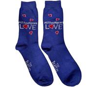 All You Need Is Love Blue Men's Socks Size 7-11