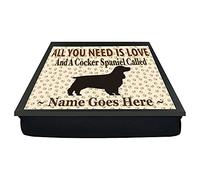 All You Need Is Love Cocker Spaniel Personalised Dog Breed Cushion Lap Tray Bean Bag Gift