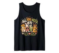 All You Need is Love Flower Power Love 60s 70s Hippie Tank Top