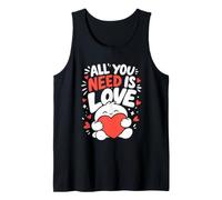 All You Need is Love Hippie 60s 70s Peace Sign Flower Power Tank Top