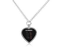 All You Need Is Love Math Custom Urn Necklace for Ashes Heart Keepsake Pendant Jewelry Memorial Cremation