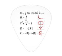 All You Need Is Love Math Guitar Picks Plectrums For Guitar Bass 12 Pack