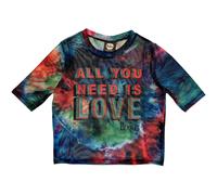 All You Need Is Love Mesh Crop Top The Beatles Blue S