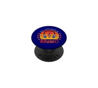 All You Need Is Music Retro Headphones Treble Clef PopSockets Adhesive PopGrip
