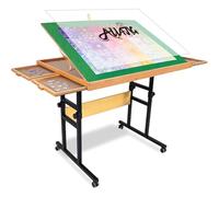 ALL4JIG 1500 Piece Jigsaw Puzzle Table with Legs,25"x34"Adjustable Puzzle Tables for Adults, 3-Tilting-Angle Portable Wooden Jigsaw Puzzle Board Portable with 4 Drawers & Cover Birthday Gift for mom